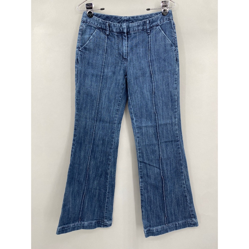 Vtg Y2K INC International Concepts Flare Jeans Womens 4 Seam Front Bell Bottoms
